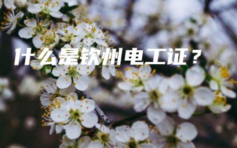 什么是钦州电工证？