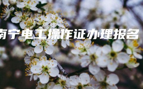 南宁电工操作证办理报名