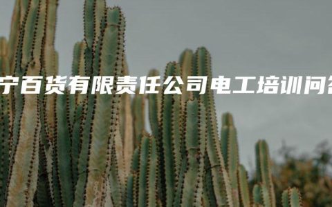 南宁百货有限责任公司电工培训问答