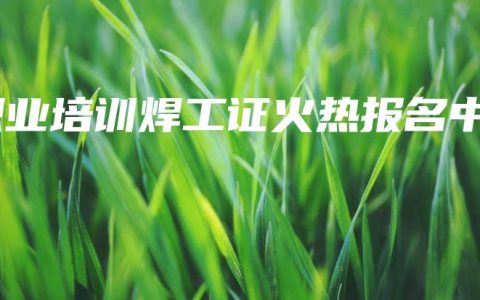 职业培训焊工证火热报名中