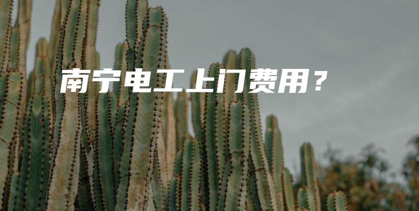 南宁电工上门费用？插图