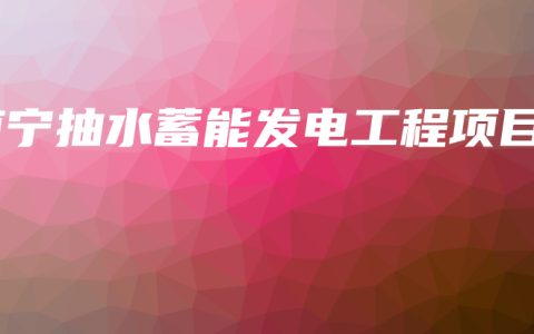 南宁抽水蓄能发电工程项目