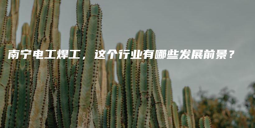 南宁电工焊工，这个行业有哪些发展前景？插图
