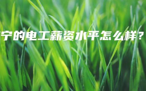 南宁的电工薪资水平怎么样？