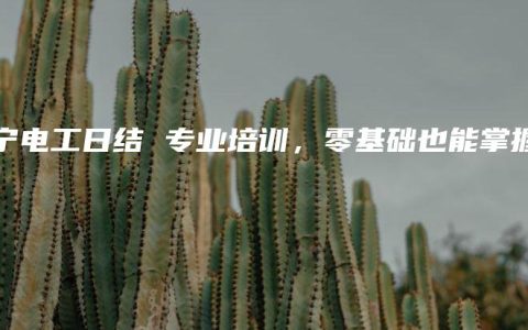 南宁电工日结 专业培训，零基础也能掌握