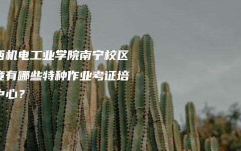广西机电工业学院南宁校区究竟有哪些特种作业考证培训中心？