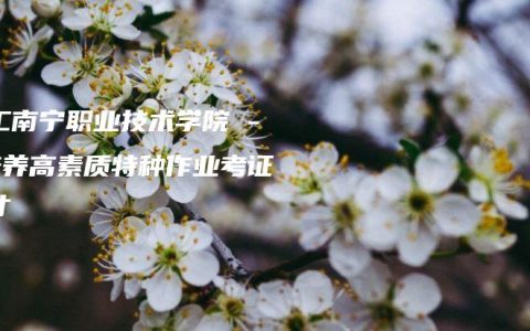 电工南宁职业技术学院 – 培养高素质特种作业考证人才