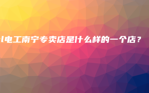 Tcl电工南宁专卖店是什么样的一个店？