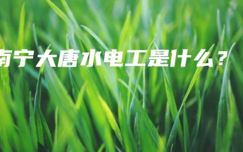 南宁大唐水电工是什么？