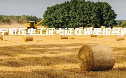 南宁低压电工证考证在哪里报名啊