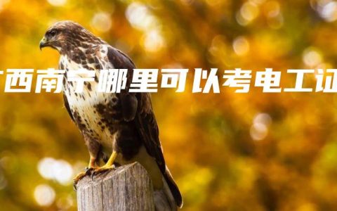 广西南宁哪里可以考电工证