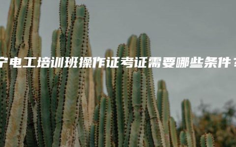 南宁电工培训班操作证考证需要哪些条件？