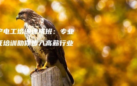 南宁电工培训速成班：专业考证培训助你步入高薪行业