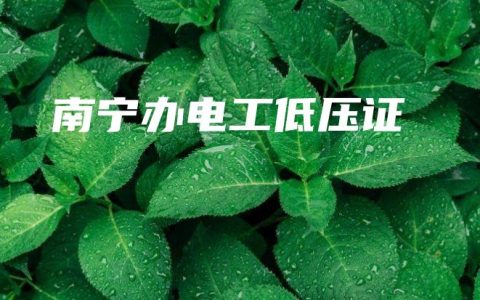 南宁办电工低压证