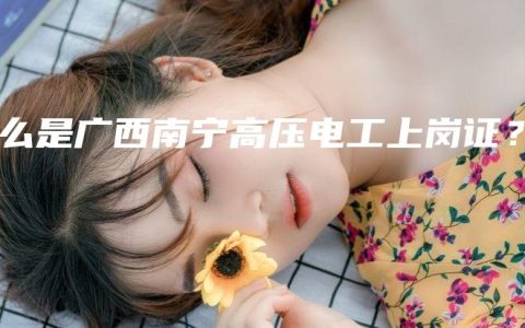 什么是广西南宁高压电工上岗证？