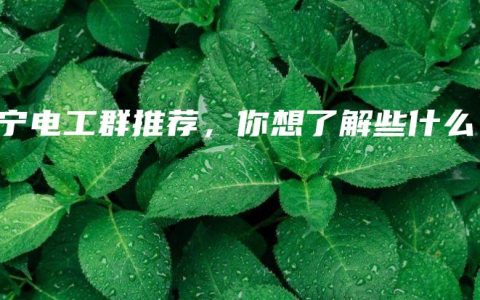 南宁电工群推荐，你想了解些什么？