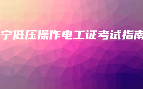 南宁低压操作电工证考试指南
