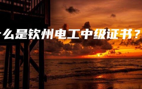 什么是钦州电工中级证书？