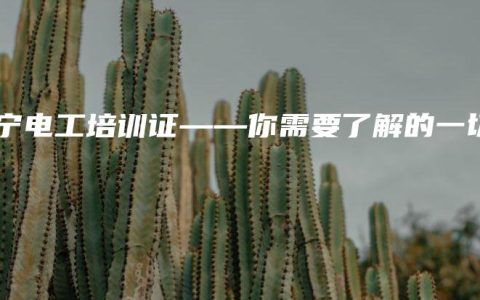 南宁电工培训证——你需要了解的一切