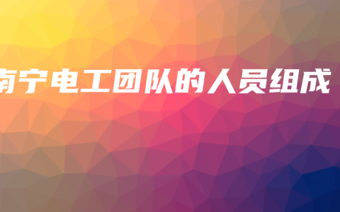 南宁电工团队的人员组成