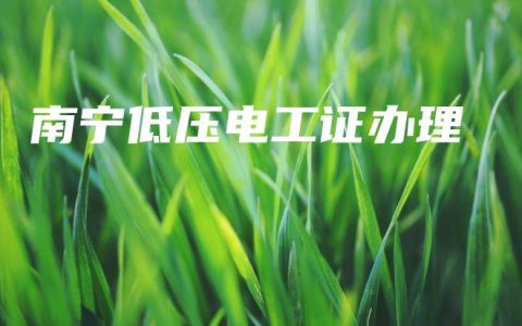 南宁低压电工证办理