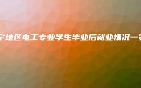 南宁地区电工专业学生毕业后就业情况一览