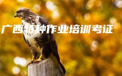 广西特种作业培训考证