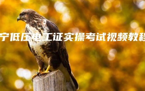南宁低压电工证实操考试视频教程