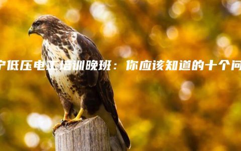 南宁低压电工培训晚班：你应该知道的十个问题