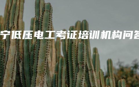 南宁低压电工考证培训机构问答